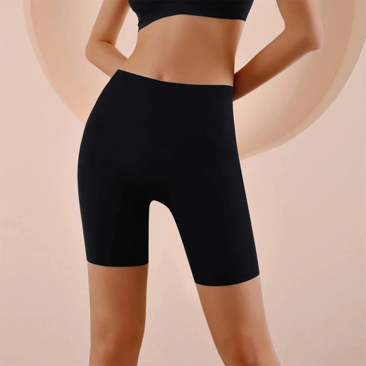 Seamless High Waist Shorts Panties For Women Tummy Control Hip Lift Ice Silk Safety Pants Sports Underwear Boyshorts Boxer.