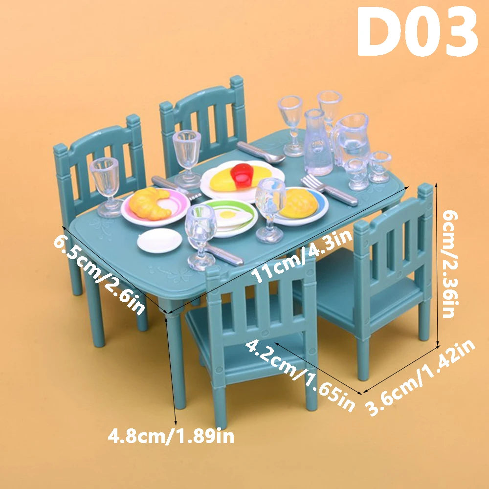 Miniature Mini Food Cooking Set Real Oven Realistic Meals Kids Kitchen Set Double Door Refrigerator With Music And Lights Play.