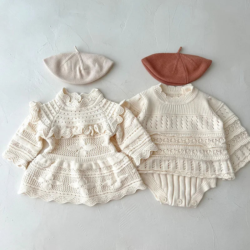 MILANCEL 2023 Baby-Bodys, gestrickt, für Kleinkinder, Mädchen, Kleidung, Kleinkinder, einteilig, Jungenkleidung.