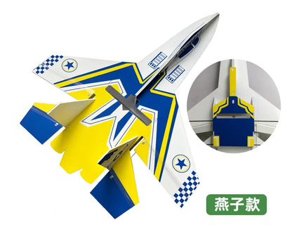 Fixed Wing Model Su27 RC Airplane With Microzone MC6C Transmitter with Receiver and Structure Parts For DIY F22 RC Aircraft