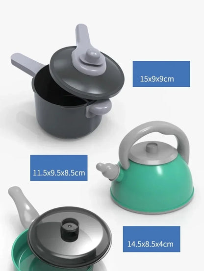 Kids Kitchen Toys Set 92/69/59 PCS Play Kitchen Accessories Kit with Play Pots Pretend Food Cooking Toy Toddler Girls Boy Gift.