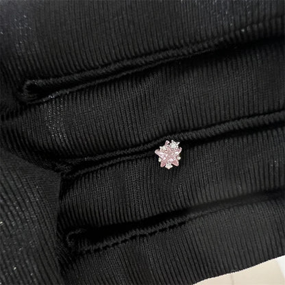 1PCS Cute Pink Zircon 316L Stainless Steel Ear Bone Nail New Fashion Y2K Punk Small Earring for Women Cochlea Jewelry Party Gift.