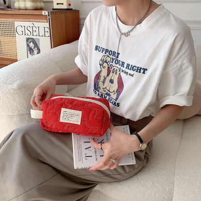 2025 Cute Rabbit Travel Cosmetic Lipstick Purse Storage Bag Kawaii Women Makeup Handbags Organizer Wallet Pouch Pencil Case Bags.