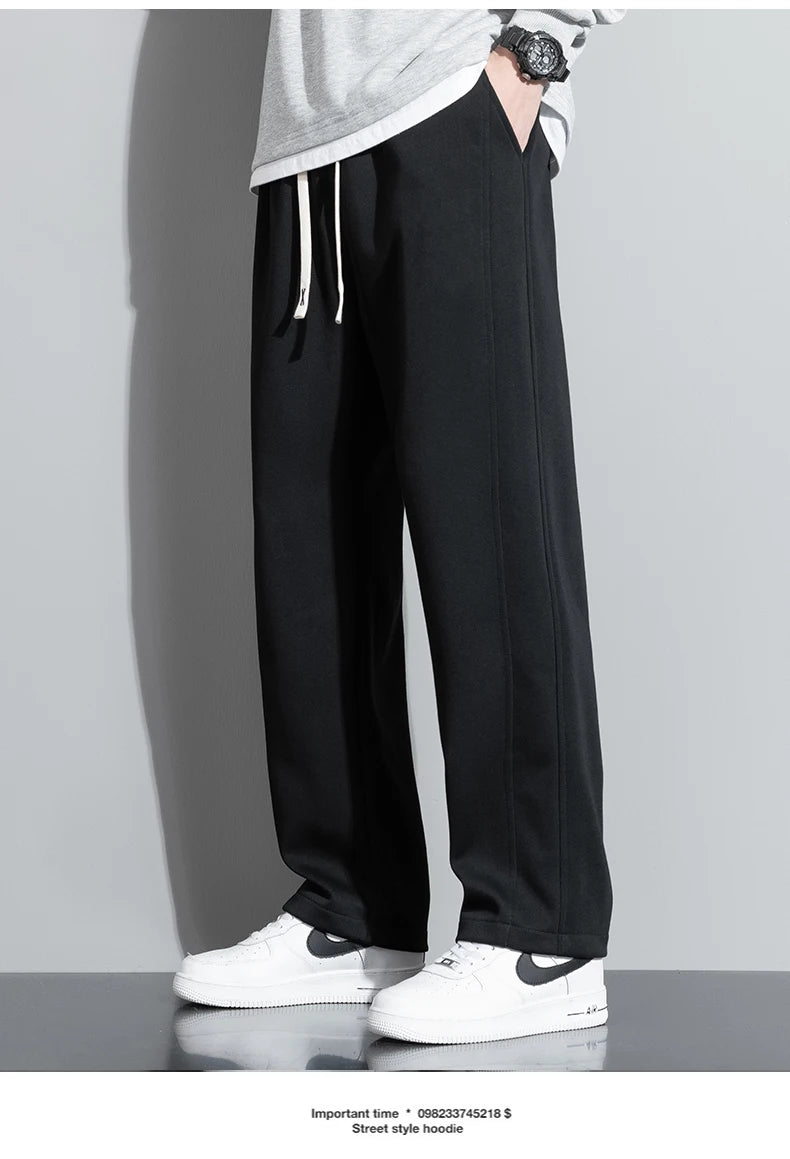 Extra Long leg Length Men's Tall Pants Elastic Waist Sweatpant Male Black Stretch Sport Jogger Trouser 190 Cm 195 107 115 200cm.