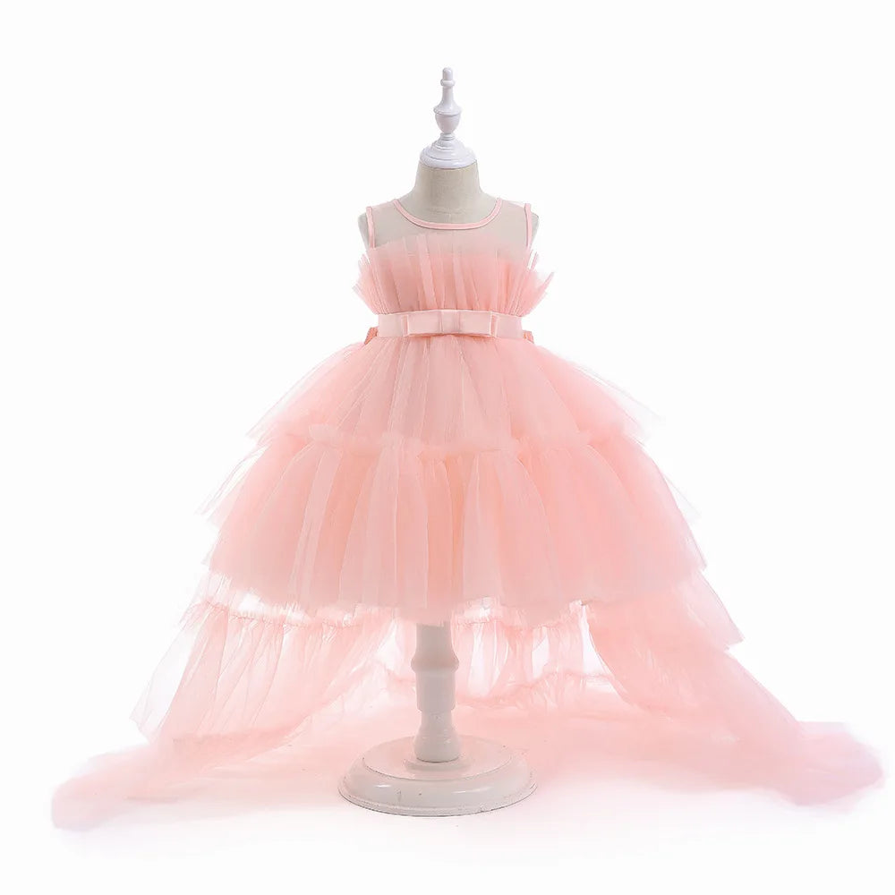 Formelle Abendkleider für Kinder, elegante Partykleider für Mädchen, Kleider mit abnehmbarem Prinzessinnenkleid