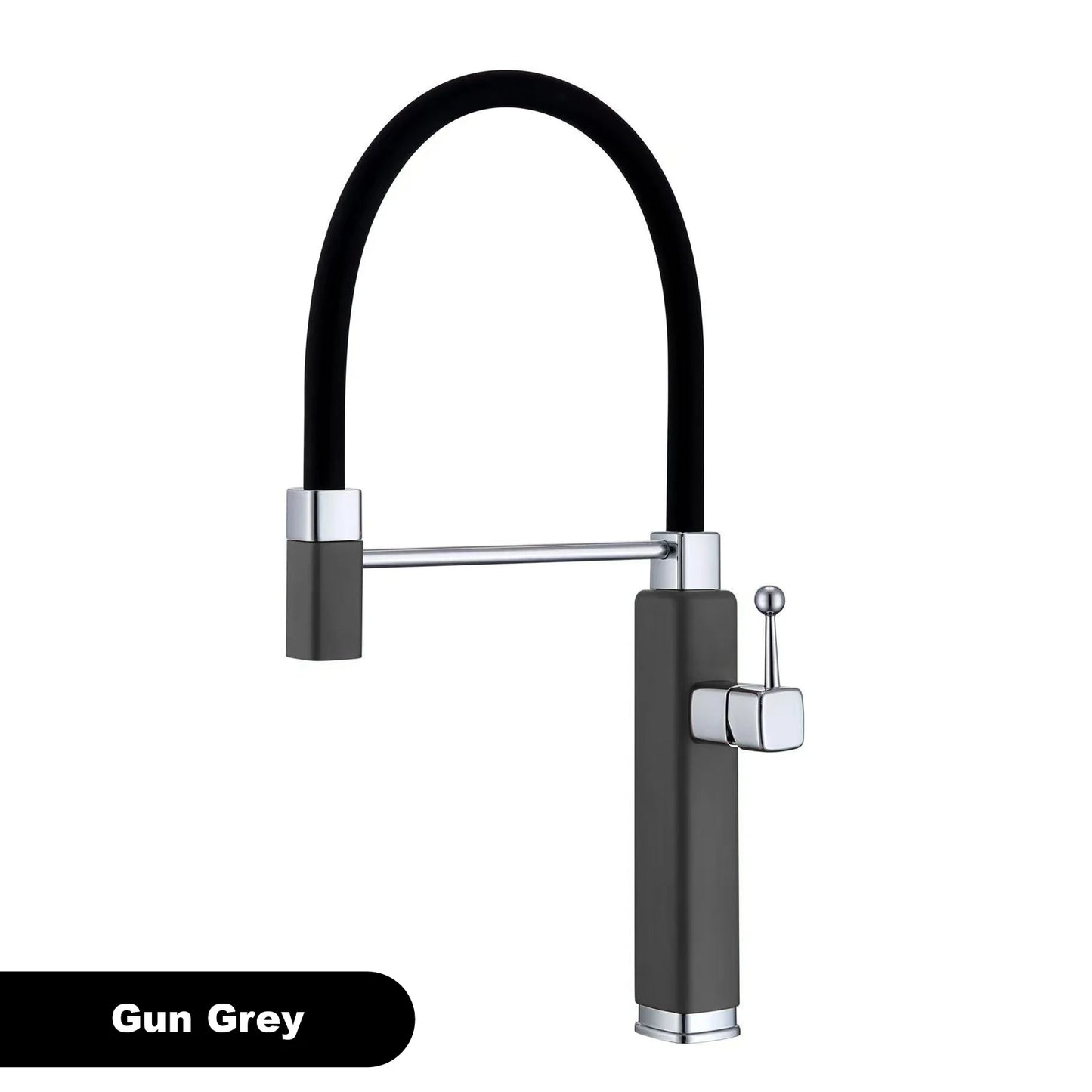 Modern red brass kitchen faucet with single handle and single hole ceramic valve core, hot and cold water pull-out sink Mixer