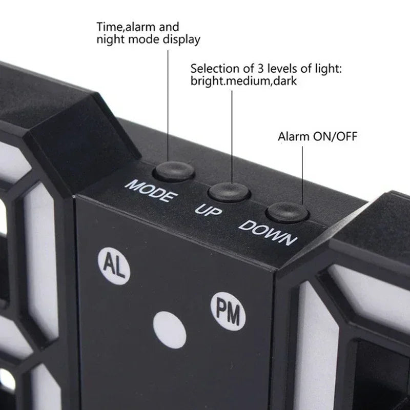 3D LED Digitaluhr Dekor Wand dekoration Glow Night Mode Dekoration für Schlafzimmer verstellbare elektronische Uhr Uhren Uhren