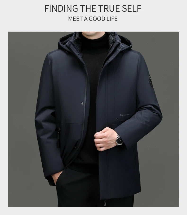 Top Grade Brand Casual Fashion Designer Warm Parka Coat Mens 2025 Newest Winter Jacket Quilted Windbreaker  Mens Clothes.