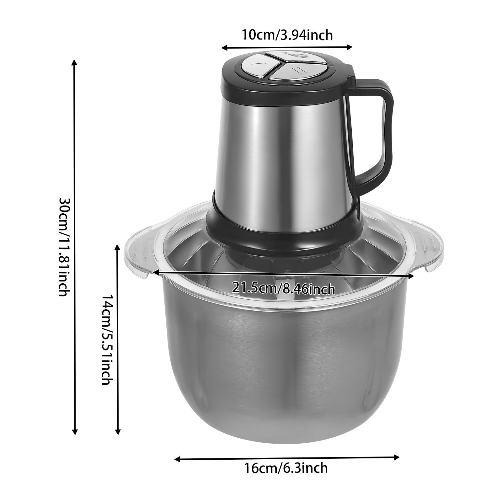 800W Stainless Steel Kitchen Meat Grinder, Electric Meat Grinder, Kitchen Lamb, Beef, Pork Minced Meat Mixer.
