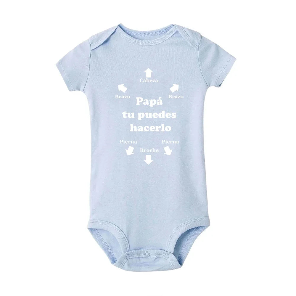 Papa Tu Es Le Meilleur Baby Body Niedlicher Sommer Baby Strampler Body Jungen Mädchen Kleidung Outfits Babykleidung Vatertagsgeschenk.