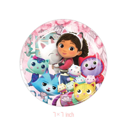 Disney Gabby Puppenhaus Geburtstag Party Dekoration Ballon Servietten Kinder Einweggeschirr Thema Party Supplies Kinder Geschenke.