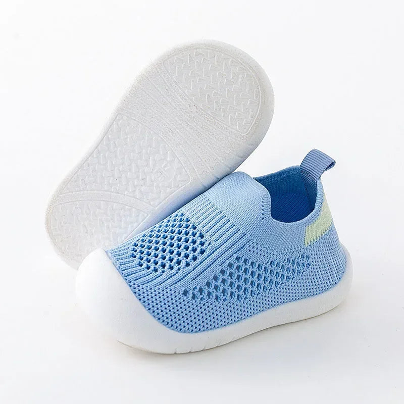Spring Popular New Baby Shoes Mesh Knit Breathable Kid Girls Boys 0-3T Summer Slip-On Casual Sneakers Toddler Non-Skid Prewalker.