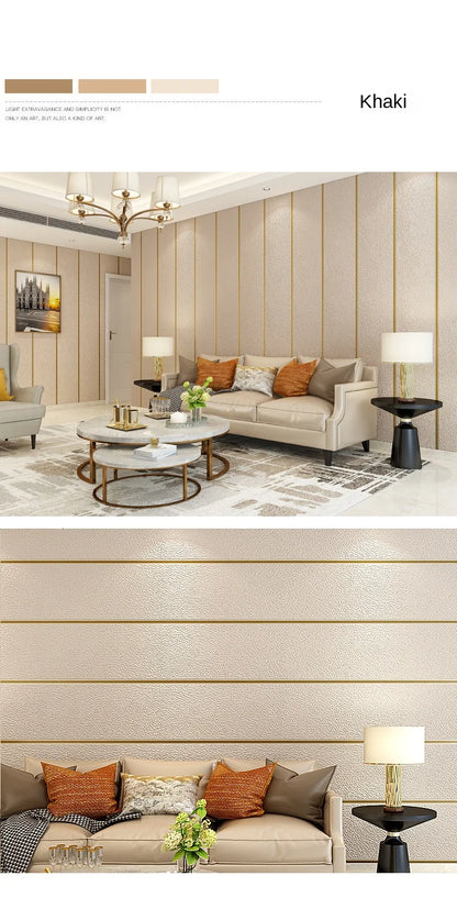 Moderne Hirschleder-Samt-Tapete, Vliesstoff, 3D-Streifen, für Wohnzimmer, Schlafzimmer, TV-Hintergrund, Wandpapier, Tale Diego Diego Wohnkultur