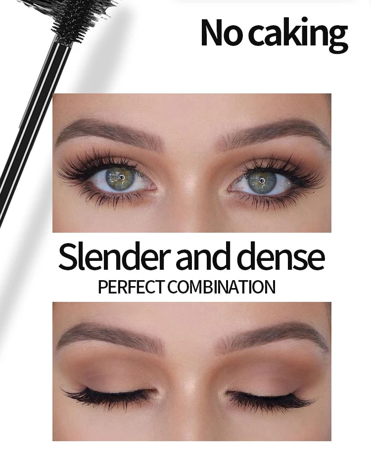 YANQINA Liquid Eyeliner Pencil 4D Waterproof Mascara Set Cosmetics Eye Liner Thick Curling Mascara Eyebrow Pencil Eyes Makeup.