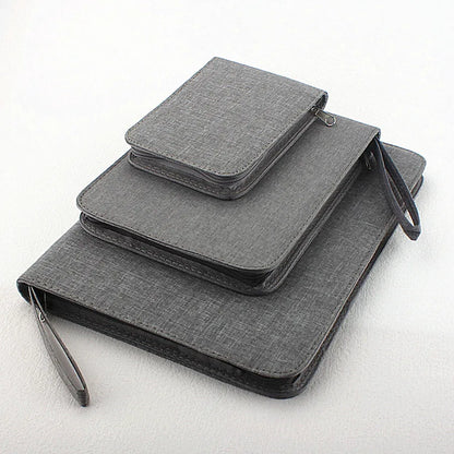 10/24/48 Slots Fountain Pen Case Pencil Case Pouch Bag Canvas Case Black, Gray.