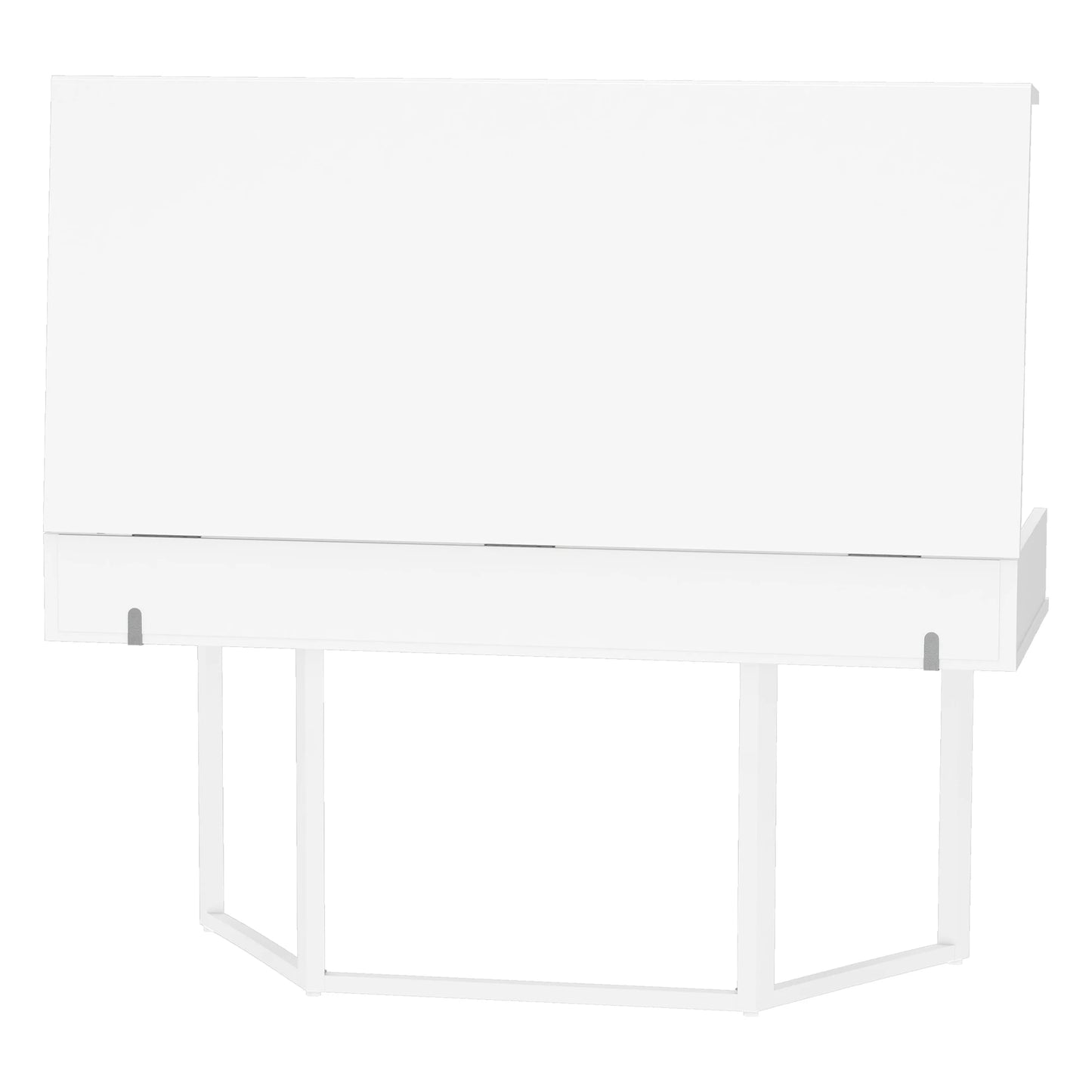 Klappbarer Schreibtisch 120×55cm – Multifunktional, faltbar, mit europäischen Steckdosen, Muschel-Design zum Verstecken des Unordnunges auf dem Schreibtisch – Geeignet