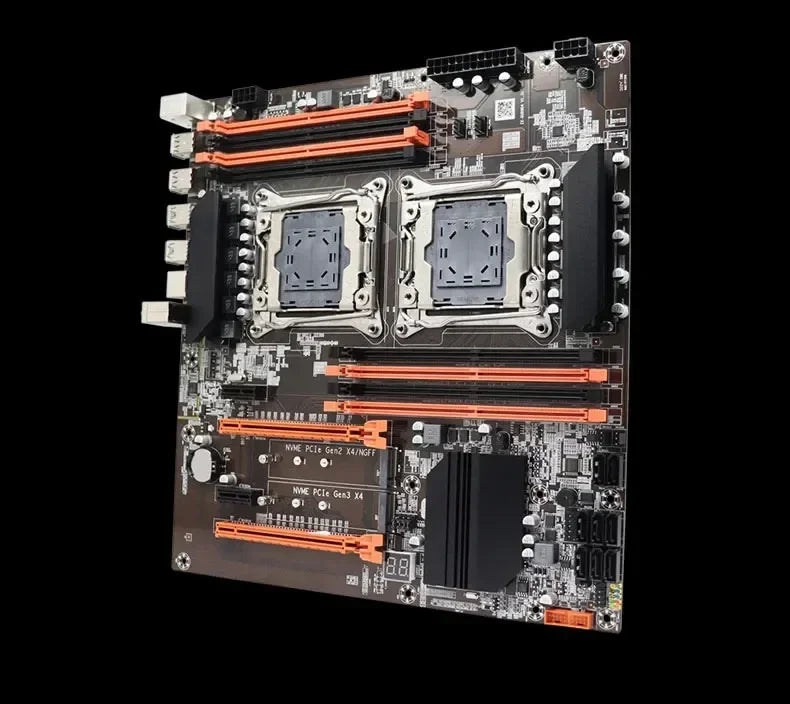 SOYO X99 Dual CPU Gaming Motherboard Kit lntel Xeon E5 2680 V4*2&DDR4 32GB (4*8GB) LGA2011-3 M.2 NVME for Desktop Computer Host.