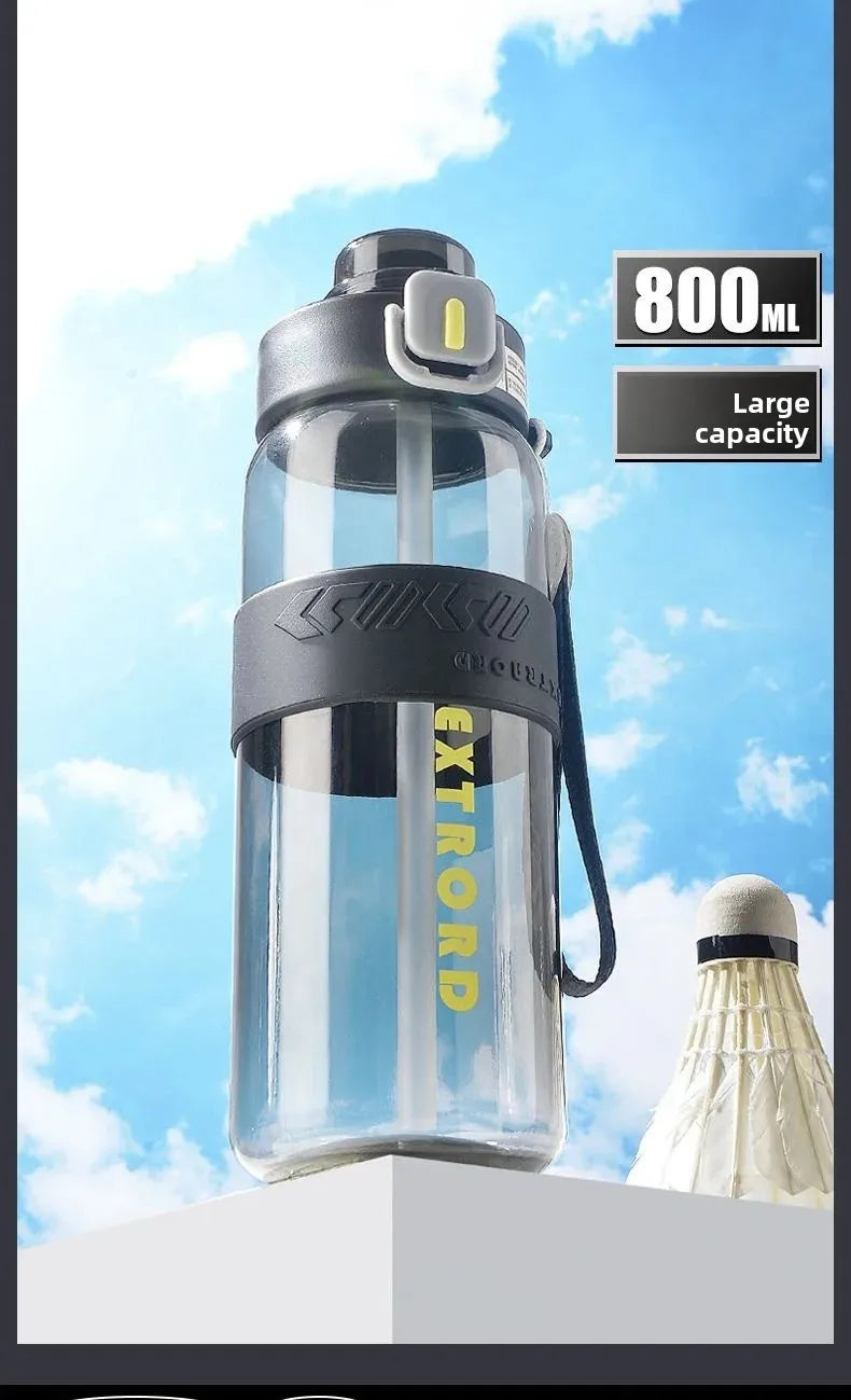 Large Capacity Plastic Straw Cup Simple Design Portable Sports Fitness Water Bottle for Students Outdoor Use Dedicated Personal.