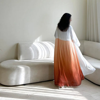 Ramadan Open Chiffon Kimono Abaya Kaftans Turkey Islam Muslim Dress Prayer Clothes Women Djellaba Kebaya Robe Femme Musulmane