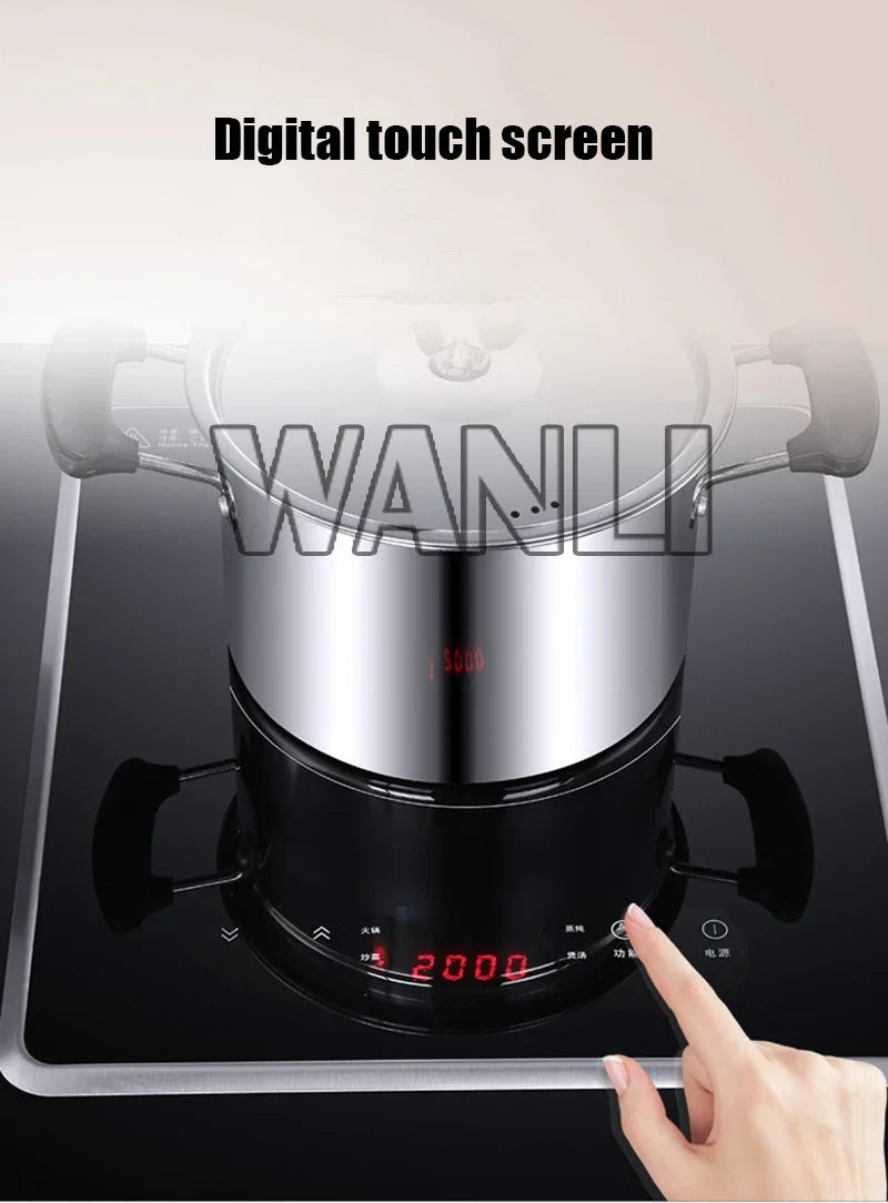 7.0KW Household Single-Burner Gas Stove/Single Induction Cooker/Electric Dual Purpose Stove/Toughened Glass Panel.