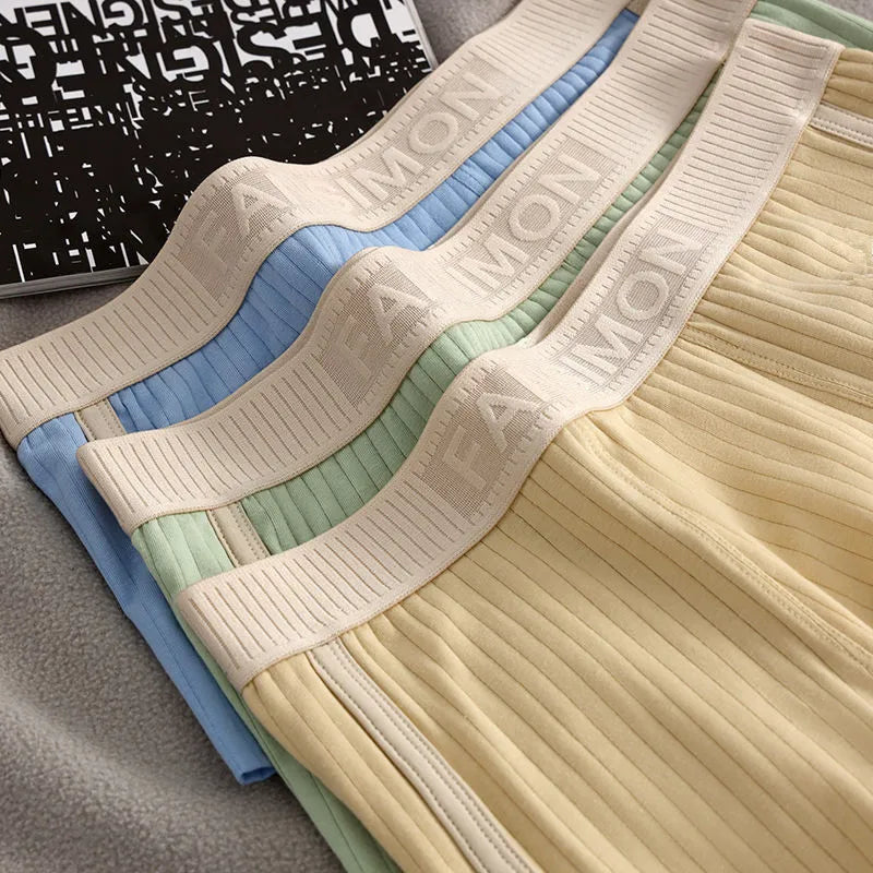 3 Pcs/Lot Men's Sexy Striped Panties Boxer Shorts Underwear Male Boxers Homme U Convex Shorts Lingerie Underpants.