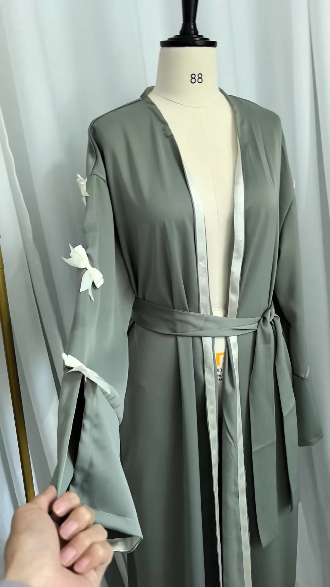 Eid Muslimischen Bogen Abaya Frauen Kleider Jalabiya Vestidos Largos Split Hülse Ramadan Marokko Dubai Lange Robe Party Islam Kaftan 2025.