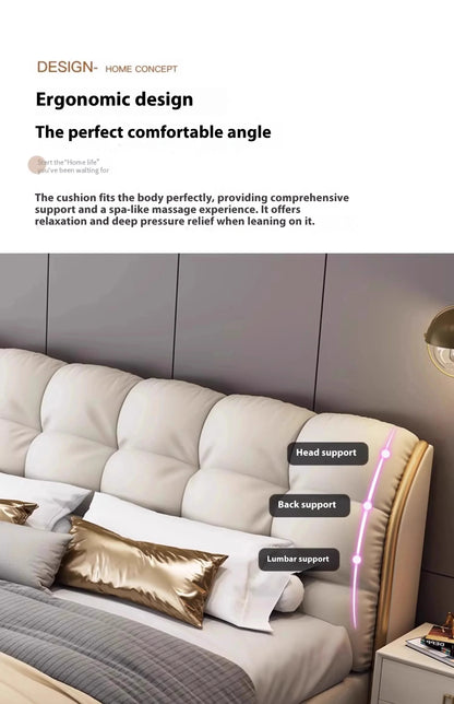 Ästhetisches, luxuriöses, einzigartiges Bett, Queen-Size-Bett, elastisches Schlafzimmer, Doppelbett, Schlafen, 180 x 200 cm, Camas De Matrimonio Dormitorio, Heimdekoration