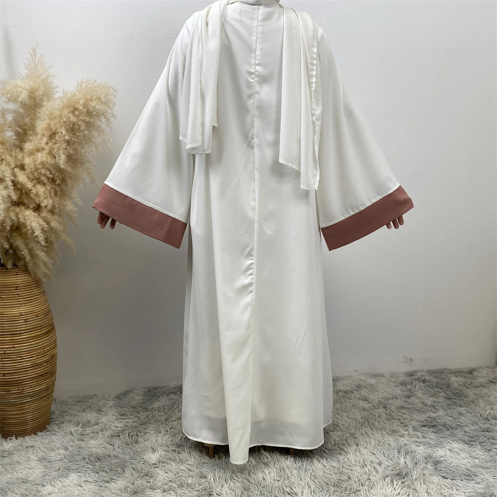 Ramadan Eid Muslimischen Abaya Dubai Luxus Spleißen Gefälschte Zwei Stücke Abayas Für Frauen Kaftan Modest Kleid Islam Kaftan Marocain Femme.
