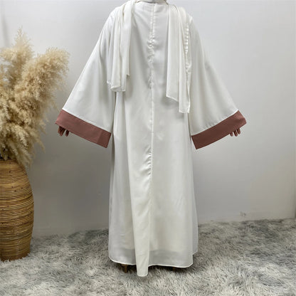 Ramadan Eid Muslimischen Abaya Dubai Luxus Spleißen Gefälschte Zwei Stücke Abayas Für Frauen Kaftan Modest Kleid Islam Kaftan Marocain Femme.