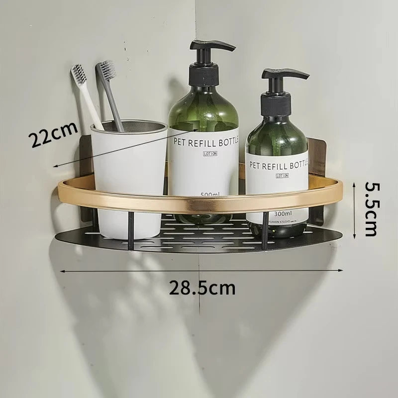Schlag Kostenloser Wand Badezimmer Regal Kein Bohren Dusche Regal Küche Lagerung Organizer Shampoo Rack Make-Up Lagerung Organizer