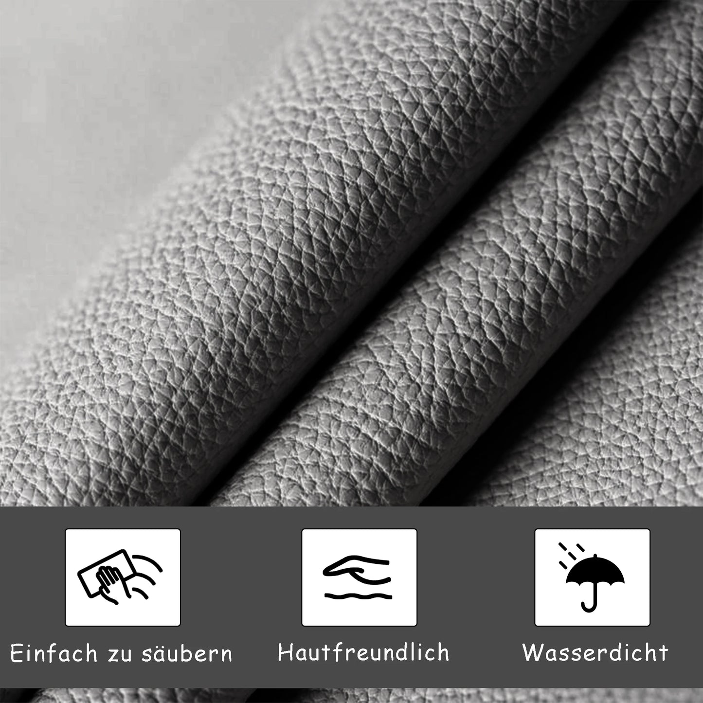 Anajqaqia Polsterbettgestell mit LED-Beleuchtung, 140 x 200 cm, mit hydraulischem Stauraum, Grau