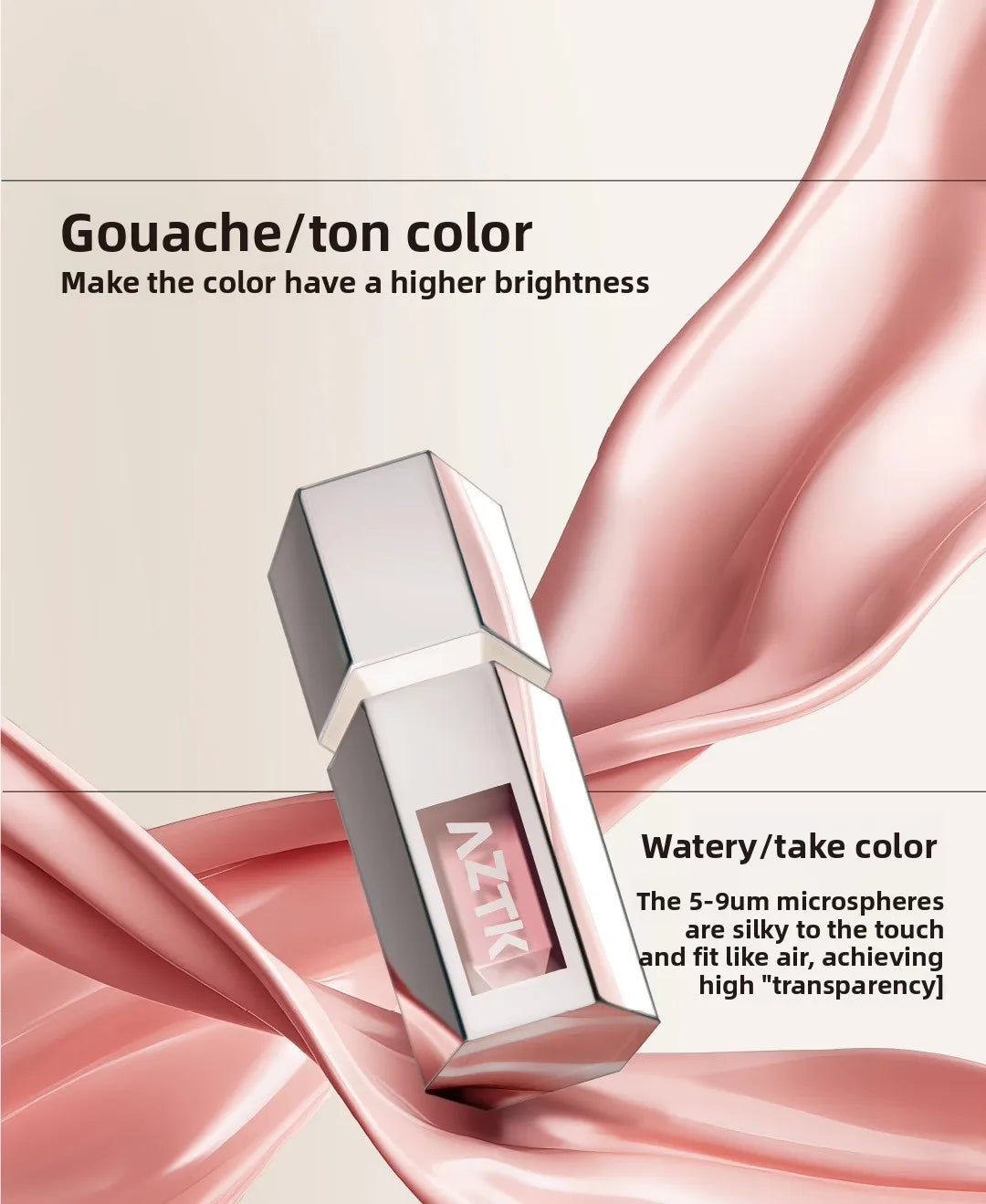 AZTK Liquid Blush Highlighter Contour Stick - Creamy Matte Natural Flush,Face Sculpting & Lifting Effect,Long Lasting Cheek Tint.