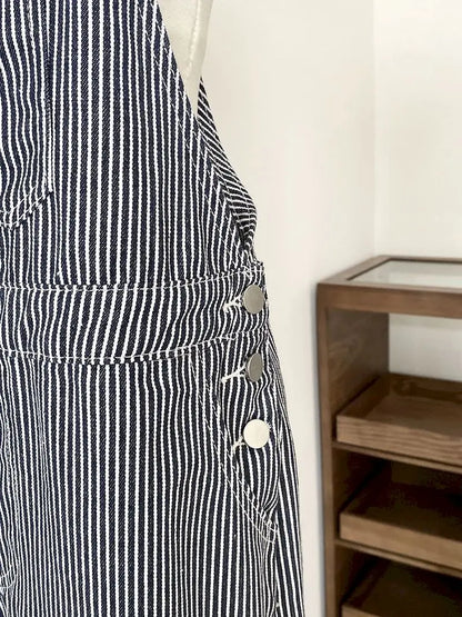 Jumpsuits Loose Casual Straight Pants American Style Jeans Vintage Artistic Rompers One Piece Outfits Autumn Women Clothing.