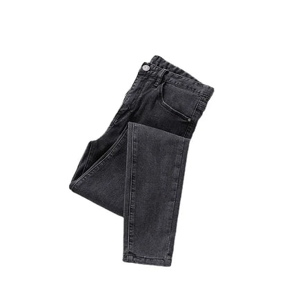 New High-Waisted Slimming Stretch Denim Jeans Women's Autumn/Winter 2021 Outerwear Smooths Your Silhouette Pencil Skinny Trouser.