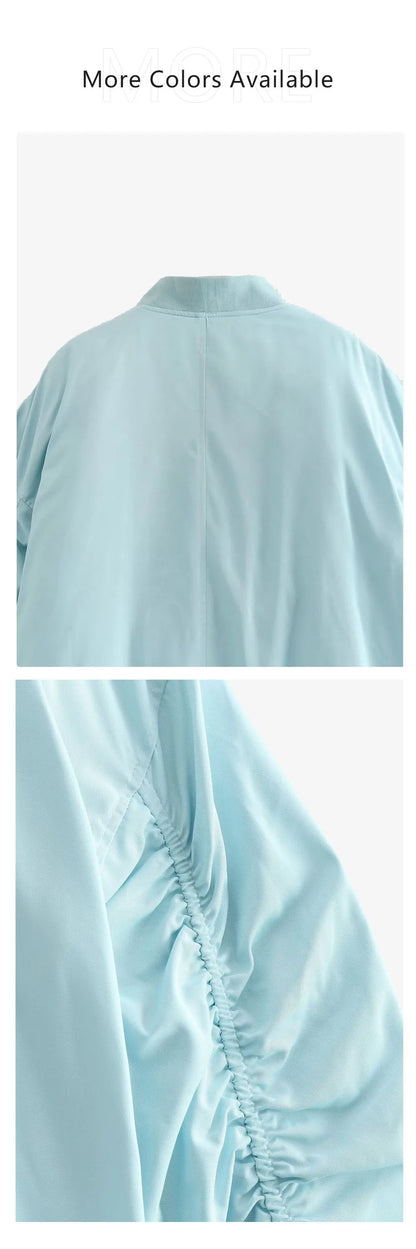 UNIZERA2023 Herbst und Winter Neue frauen Mode Stil Stehkragen Solide Lose Fit Flieger Jacke Baumwolle Mantel.