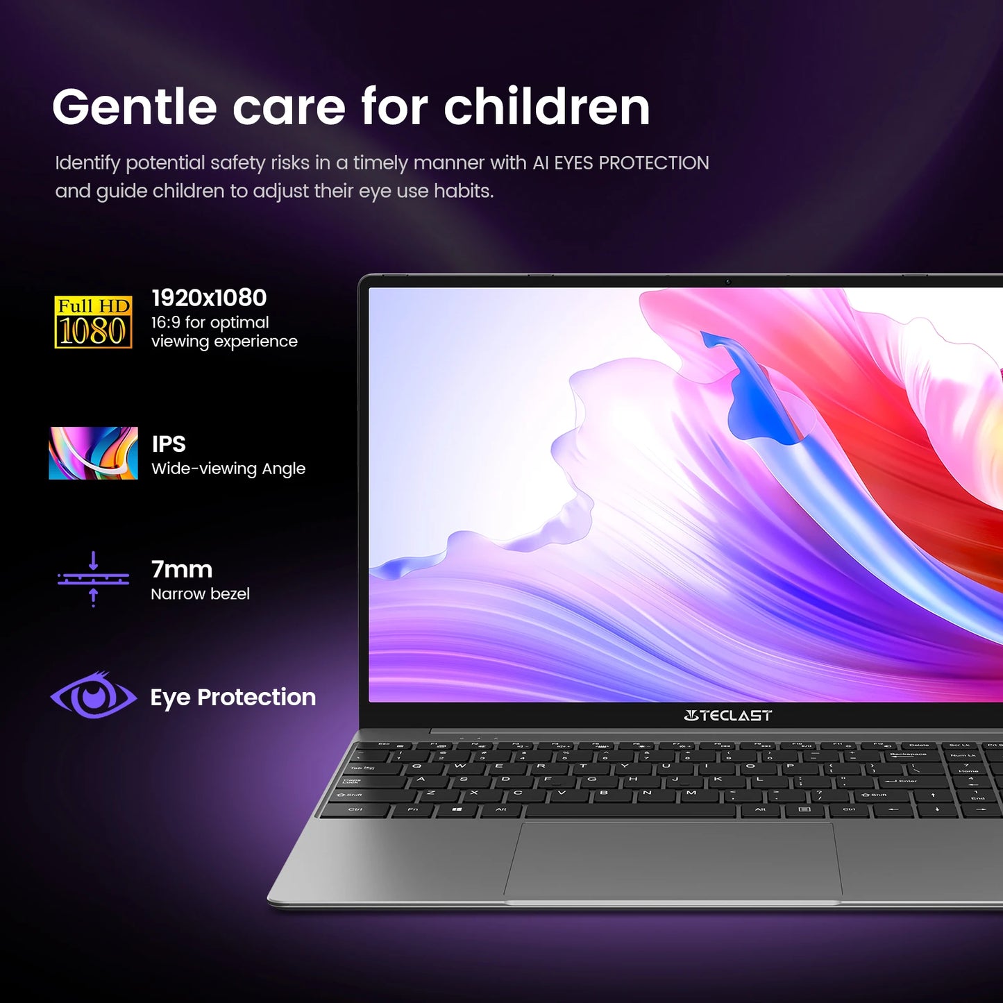 【New】Teclast F16Pro Laptop 15.6 Inch 1920X1080, 12Gb / 16Gb Ram, 256Gb / 512Gb Rom, Backlit Keyboard, for Intel N95, Mini-Hdmi.