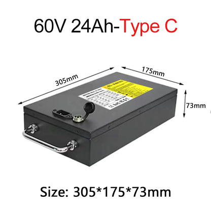 Harley battery 60V 12Ah 15Ah 18Ah 21Ah 24Ah Lithium cell pack Original With BMS For 1800W E-scooter motorcycle +67.2V 3A Charger