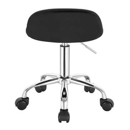 WOLTU Drehbarer Bürostuhl mit Rollen, höhenverstellbarer Computerstuhl mit niedriger Rückenlehne, Arbeitsrolle, Rocker-Schminkhocker