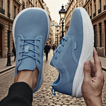 Wide Toe Platform Men Shoes Breathable Mesh Knitted Soft Soled Running Shoesmultifunctional Fashionable Outdoor Sneakers for Men.