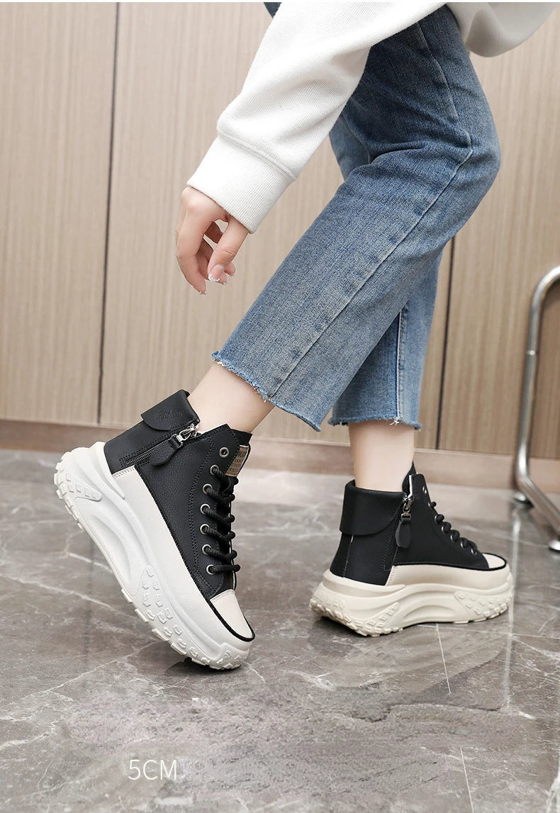 2025 New Women Sneakers Luxury Fashion High Top Women Boots Platform Casual Shoes Outdoor Running Shoes for Women Tenis De Mujer.