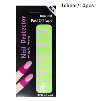 10/20/50 Pcs U-shape Spill-proof Anti-overflow Nail Polish Paint Varnish Peel Off Tape Finger Cover Nail Protector Stickers