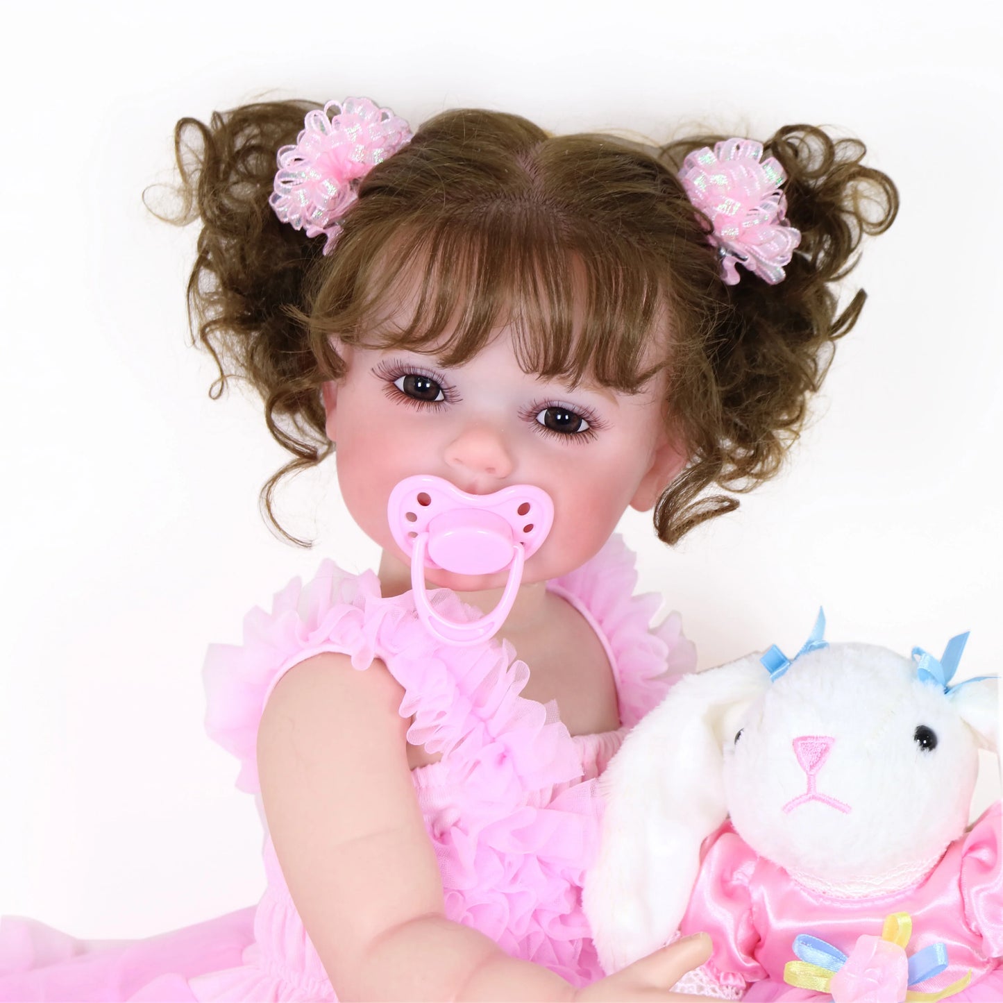 Reborn Toddler Girl Doll -22 inch Happy Dance with 3D Painted Skin Visible Veins and Soft Full Vinyl with Rooted Hair/Christmas.