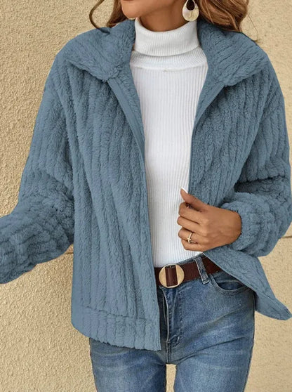 2025, Herbst und Winter, neue Mode, Damenpullover, Mäntel, Übergröße, Fleece-Strickjacke, kurzer Kragen, Tops, Damenbekleidung.