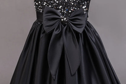 Performance Formelles Partykleid für Mädchen, Kinderkleidung, Paillettenkleider, aktive Kleider für Mädchen, Kinderkleidung, Schwarz, 3 bis 10 Jahre