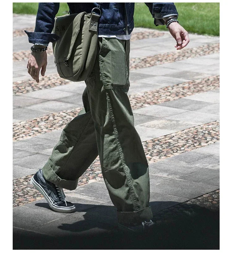 Bronson 1947 Model 838A OD7 Fatigue Utility Pants Men HBT OG-107 Baker Trousers