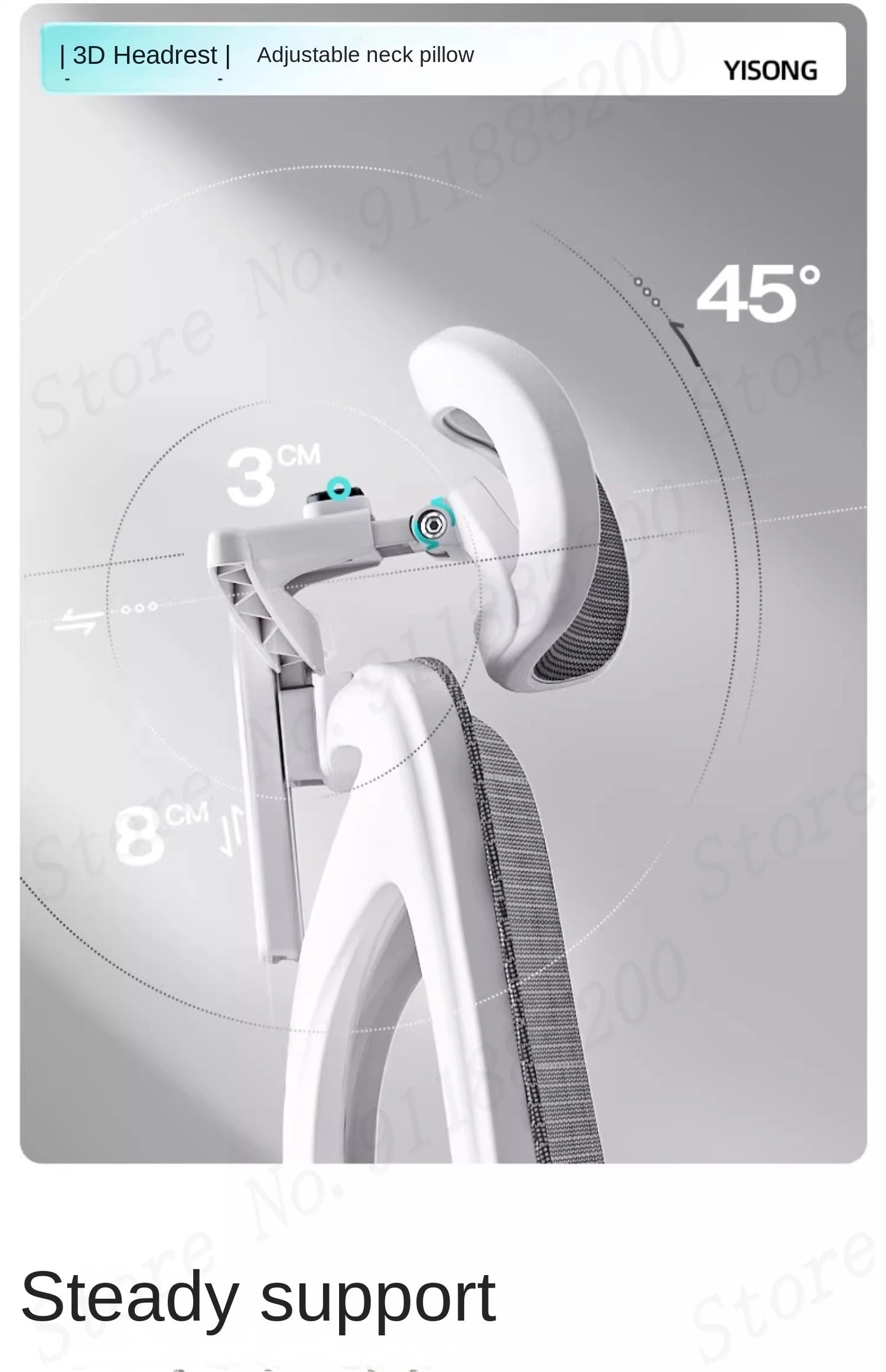 Ergonomischer Computerstuhl, Heimbüro, Lordosenstütze, Gaming-Stuhl, Liegestuhl aus Latex, atmungsaktives Mesh, 4D-verstellbare Armlehne