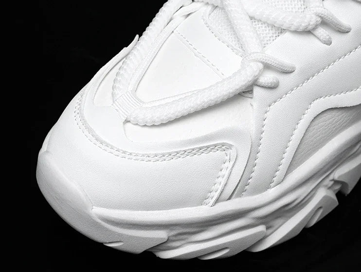 Men Sneakers Mesh Men Shoes PU Leather Platform Casual Sneakers Increased Vulcanized Shoes Light Running Shoes Tenis Masculino.