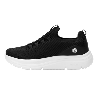 FitVille Herrenschuhe zum Hineinschlüpfen, leichte, breite Breite für Plattfüße, Plantarfasziitis, Fersenschmerzlinderung.