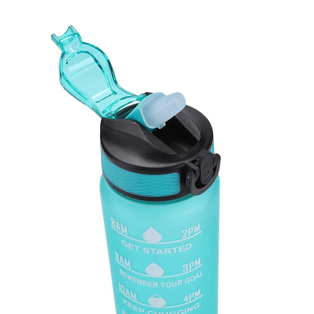 1 Liter Water Bottle Motivational Sport Water Bottle Leakproof Bottles Drinking Outdoor Travel Gym Fitness Jugs for Kitchen Cups.