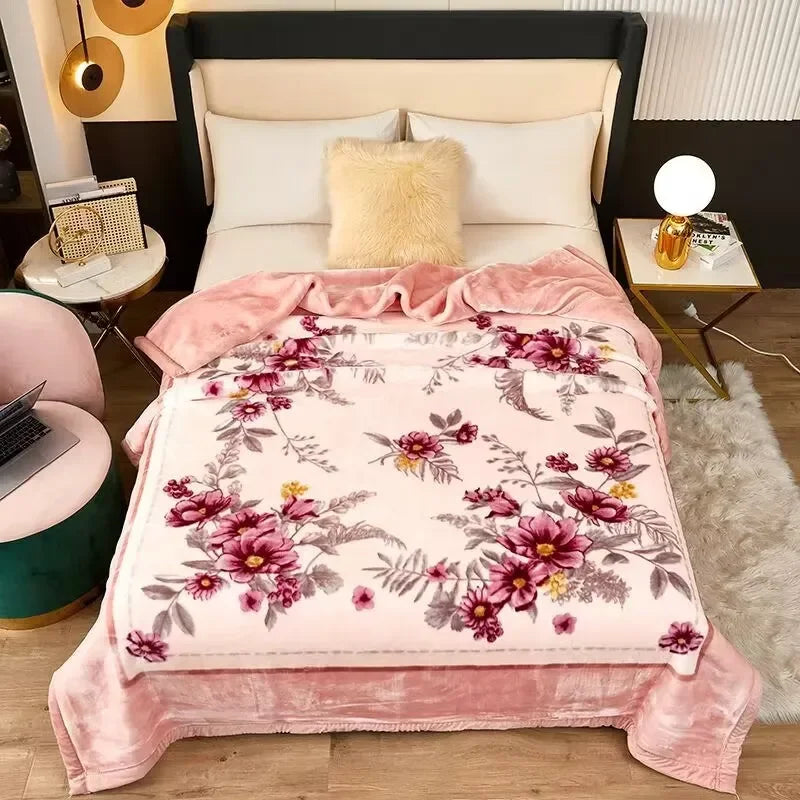 [2.5Kg] Double-layer g-thickened Raschel  - et Winter wedding Fine woven fleece Double-sided.